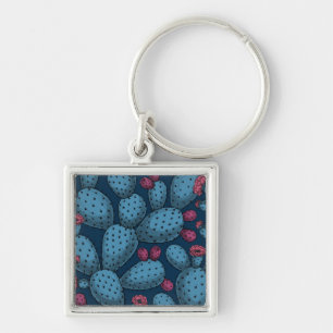 Flowering opuntia key ring