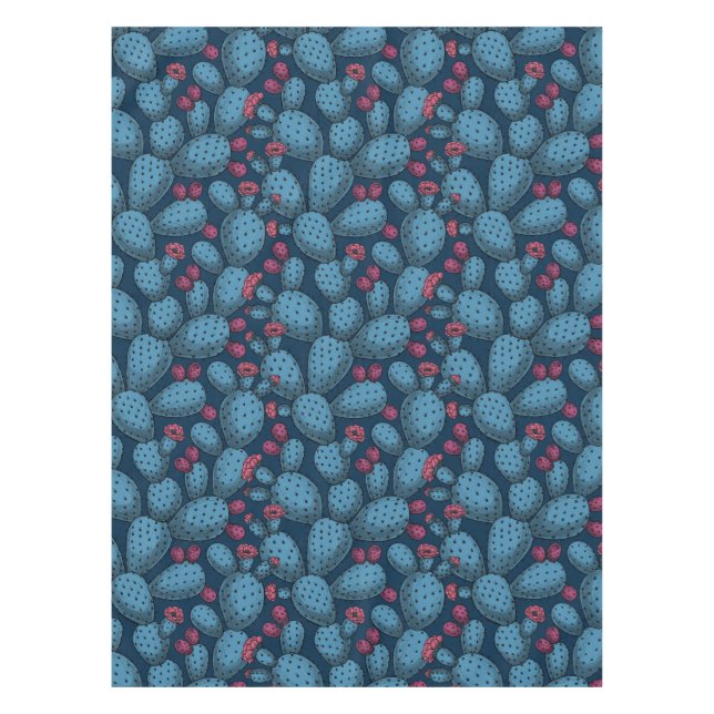 Flowering opuntia tablecloth (Front)