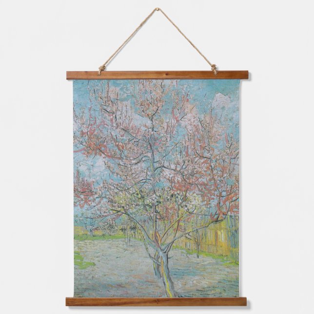 Flowering Peach Tree Hanging Tapestry (Front)