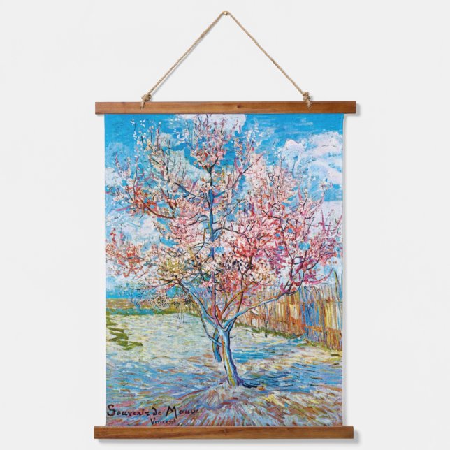 Flowering Peach Tree, Van Gogh Hanging Tapestry (Front)