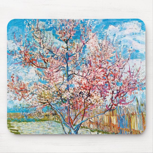 Flowering Peach Tree, Van Gogh Mouse Mat (Front)