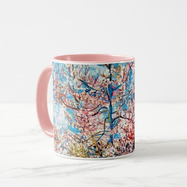 Flowering Peach Tree, Van Gogh Mug (Front Left)