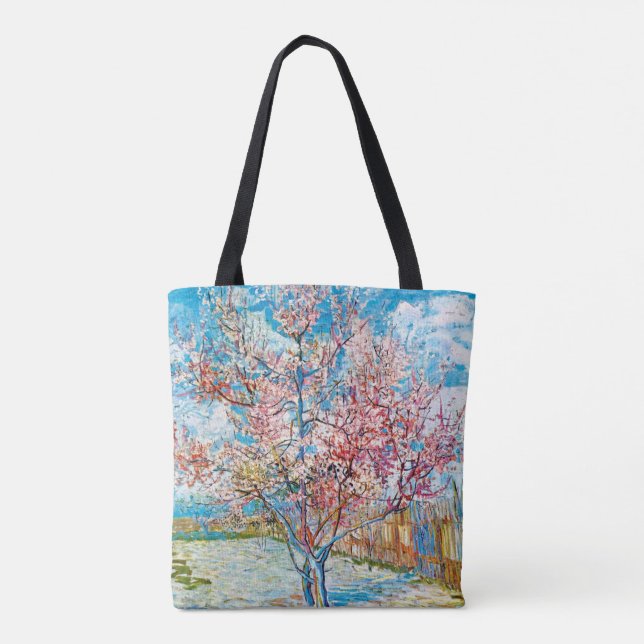 Flowering Peach Tree, Van Gogh Tote Bag (Back)