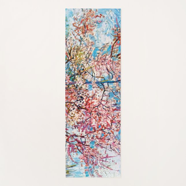 Flowering Peach Tree, Van Gogh Yoga Mat (Front)