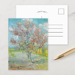 Flowering Peach Tree | Vincent Van Gogh Postcard<br><div class="desc">Flowering Peach Tree (1888) by Dutch post-impressionist artist Vincent Van Gogh. Original artwork is an oil on canvas depicting a beautiful landscape of blossoming pink trees.

Use the design tools to add custom text or personalise the image.</div>