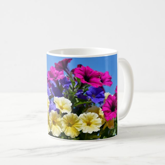 Flowering petunia surfinia postcard T-Shirt Coffee Mug (Front Right)