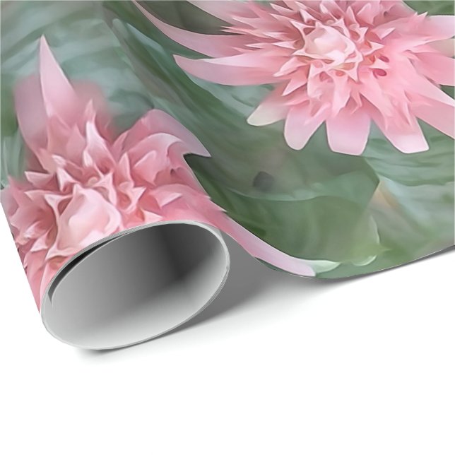 Flowering Pink Bromeliad Gift Wrap (Roll Corner)