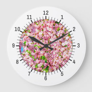 Flowering Plum Large Clock