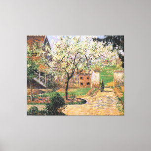 Flowering Plum Tree, Eragny Camille Pissarro Canvas Print