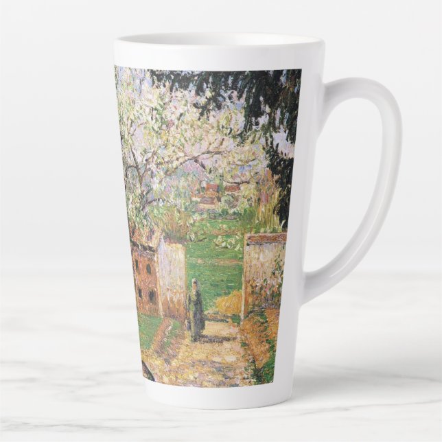 Flowering Plum Tree, Eragny Camille Pissarro   Latte Mug (Right)