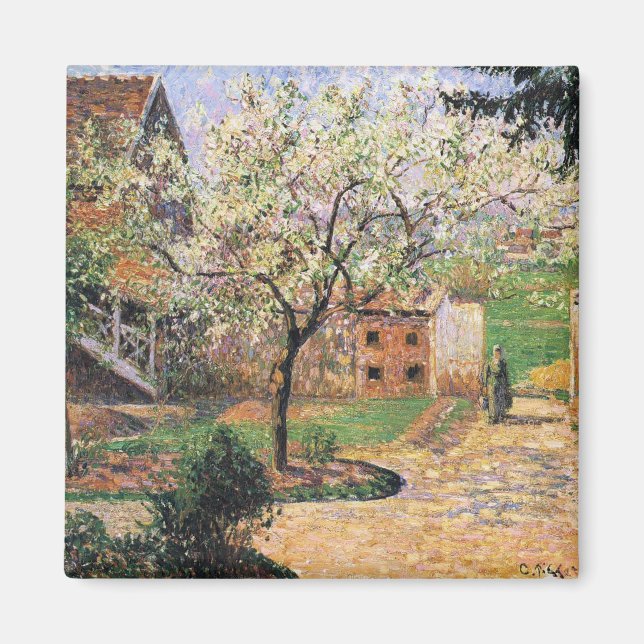 Flowering Plum Tree, Eragny Camille Pissarro   Magnet (Front)