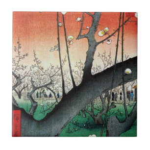 Flowering Plum Tree, Hiroshige Tile