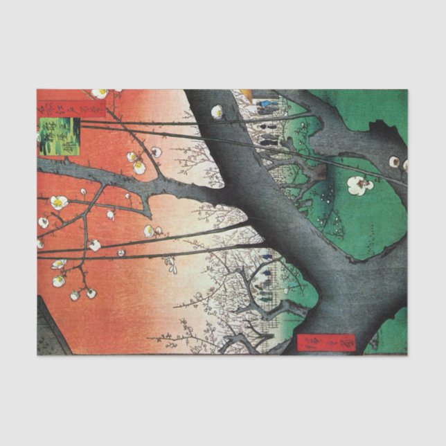 Flowering Plum Tree, Hiroshige Tissue Paper (Front)