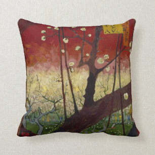 Flowering plum tree Pillow
