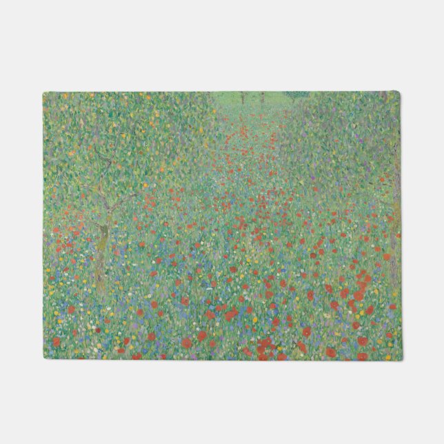Flowering Poppies - Gustav Klimt Doormat (Front)