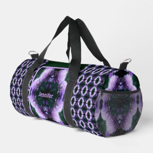 Flowering Purple Allium Abstract Personalised Duffle Bag