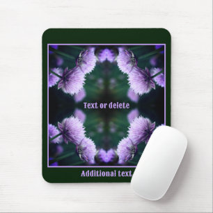 Flowering Purple Scallion Onion Personalised Mouse Mat