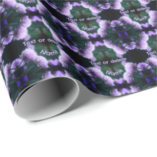 Flowering Purple Scallion Onion Personalised Wrapping Paper