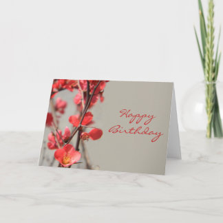 Flowering Quince Birthday Card