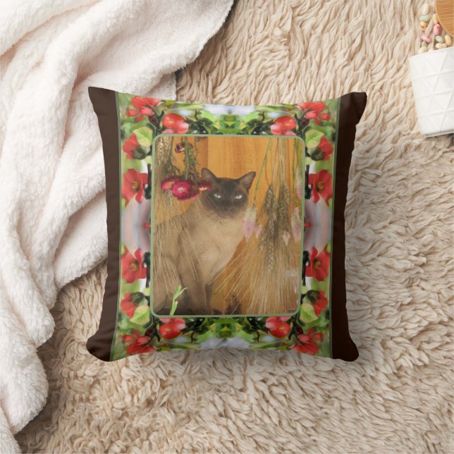 Flowering Quince Blossoms Create Your Own Photo Cushion (Blanket)