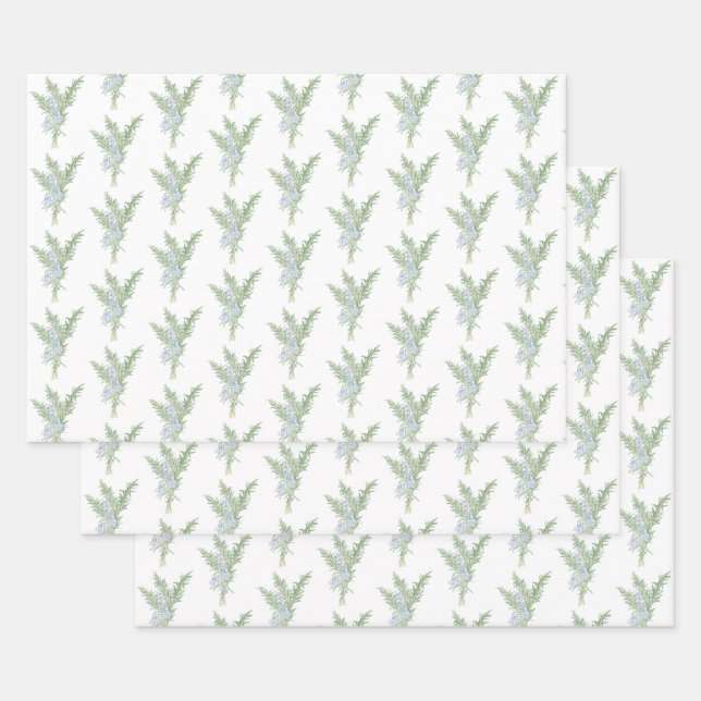 Flowering Rosemary Wrapping Paper Sheet (Set)