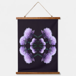 Flowering Scallions Abstract Hanging Tapestry