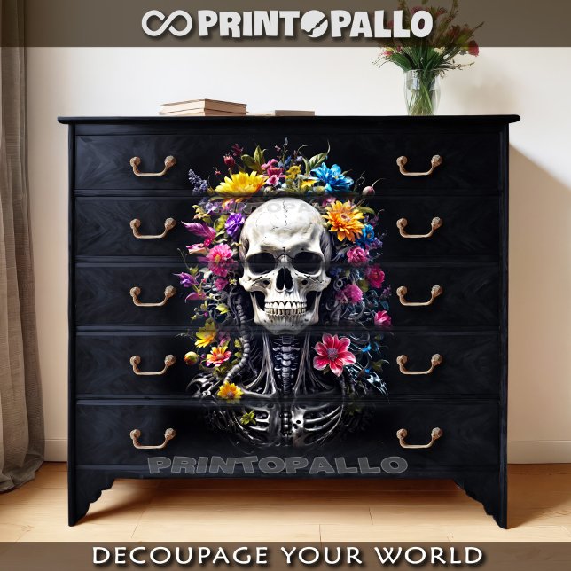 Flowering skull - Halloween blossom  Tissue Paper (Creator Uploaded)