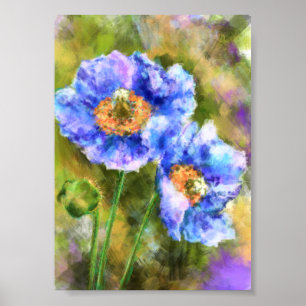 Flowering Spring Flowers Abstract Art Painting Poster