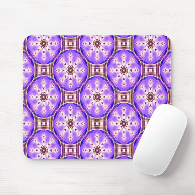 Flowering Tartan Stars... Mouse Mat (With Mouse)
