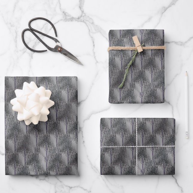 Flowering Tree Abstract Pattern  Wrapping Paper Sheet (Front)