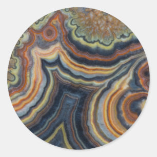 Flowering tube onyx classic round sticker