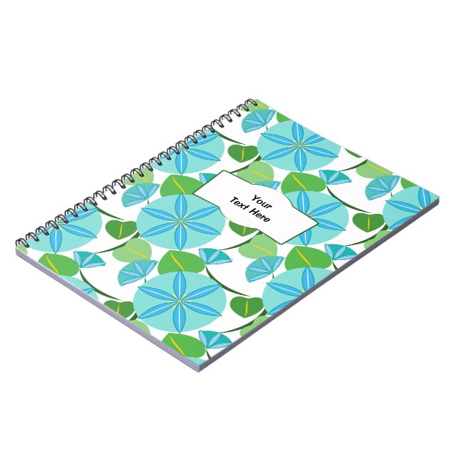 Flowering Vine Abstract Retro Notebook (Left Side)