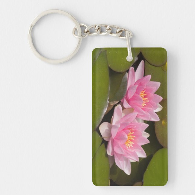 Flowering water lilies key ring (Front)