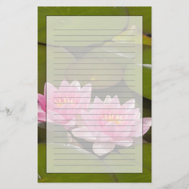 Flowering water lilies stationery (Front)