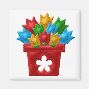 FLOWERPOT Locker Magnets, Refrigerator Magnet