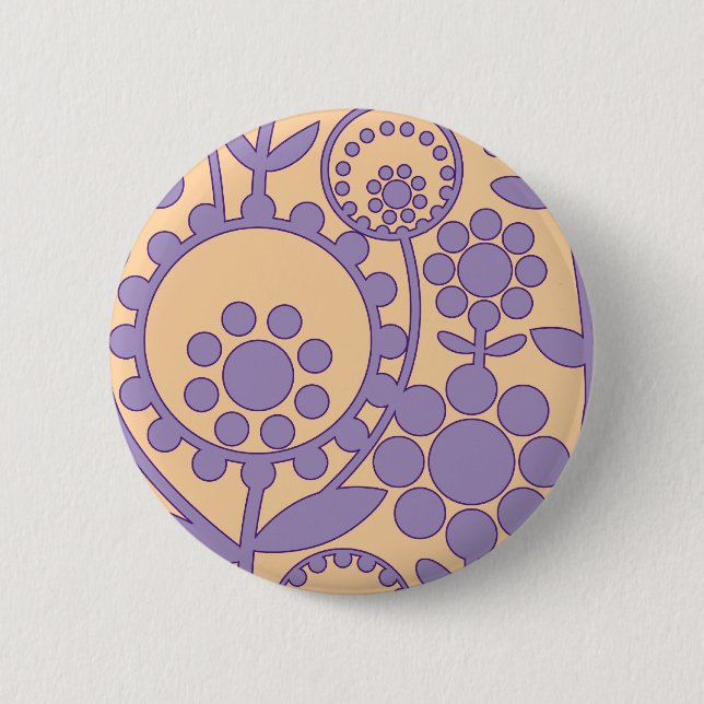 flowerpower 4 6 cm round badge (Front)