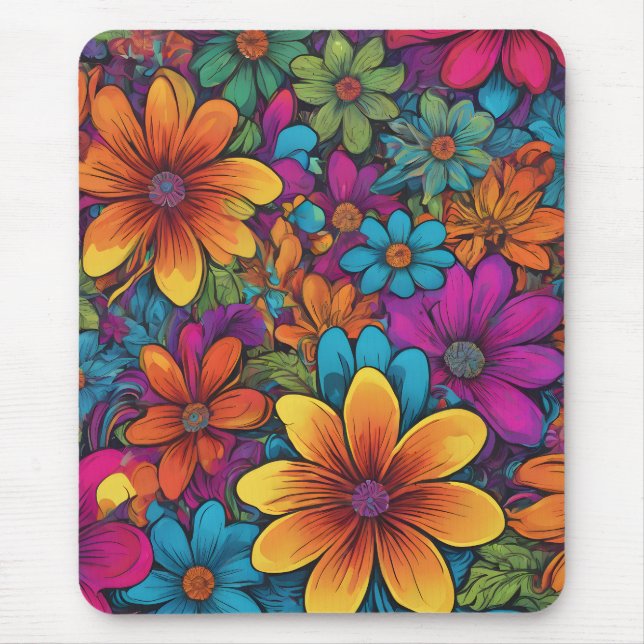 "Flowerpower" Art Mouse Pad (Front)