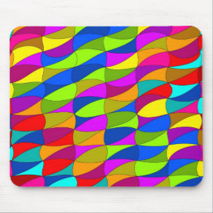 Flowerpower confused geometric pattern mouse mat