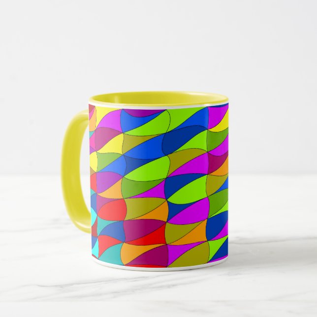 Flowerpower confused pattern coffee mug (Front Left)