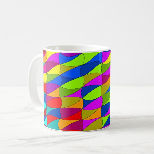 Flowerpower confused pattern coffee mug (Front Left)