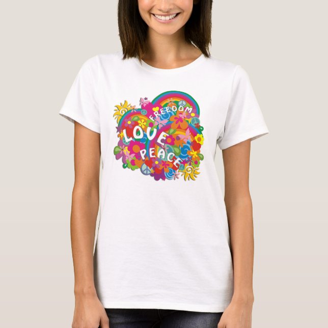 FlowerPowerRainbow T-Shirt (Front)