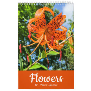 FLOWERS 12-Month Beautiful Floral Calendar