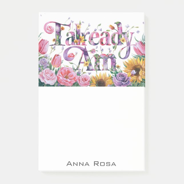 *~* Flowers 13 ALREADY AM AP85 Manifesting Post-it Notes (Front)