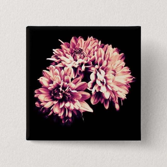 Flowers 15 Cm Square Badge (Front)