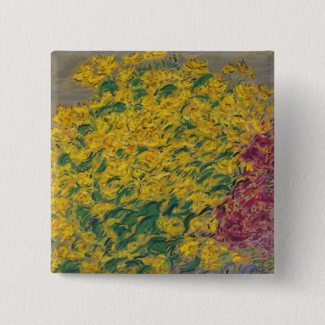 Flowers 15 Cm Square Badge (Front)