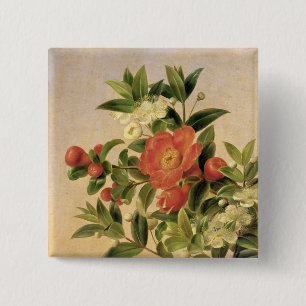 Flowers, 1835 15 cm square badge