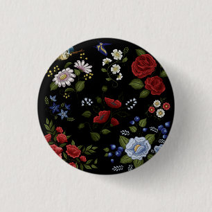 Flowers 3 Cm Round Badge