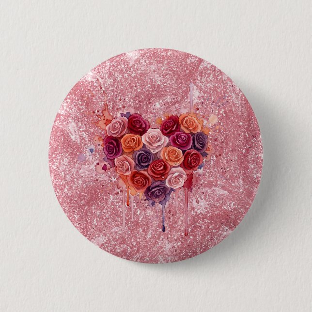 Flowers 6 Cm Round Badge (Front)