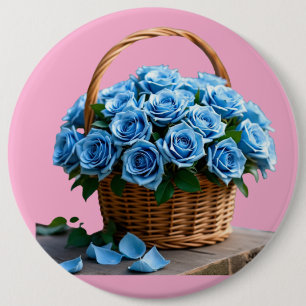 Flowers 6 cm round badge