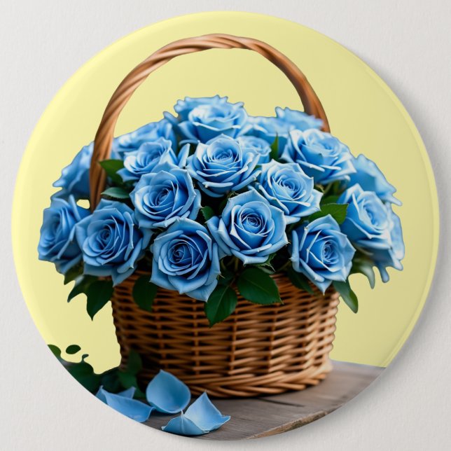 Flowers  6 cm round badge (Front)